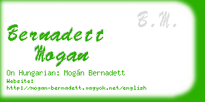 bernadett mogan business card