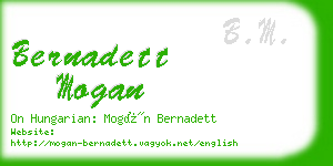 bernadett mogan business card